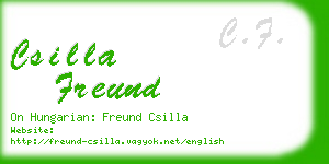 csilla freund business card